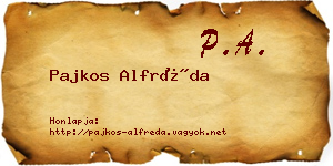 Pajkos Alfréda névjegykártya